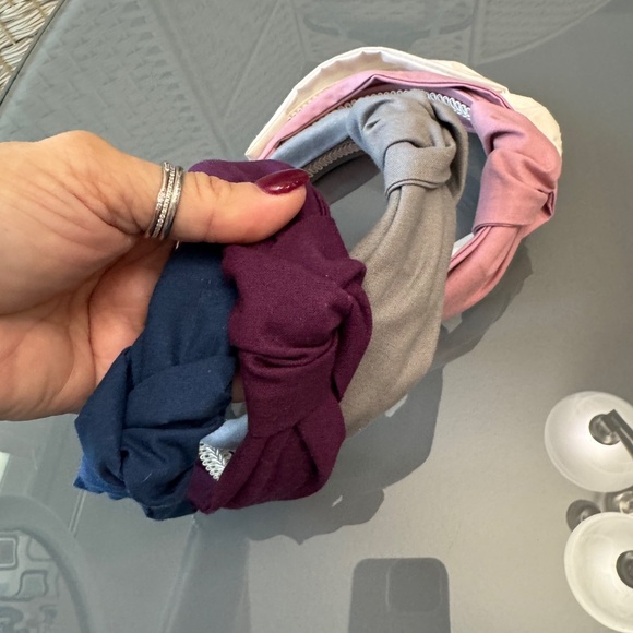 Lot of 5, custom, handmade, knotted, solid colored headbands - Picture 6 of 9